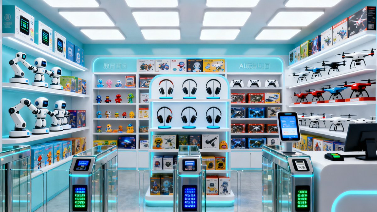 CloudpickTech's tweet image. When AI Meets Play 🤖🎮
Cloudpick&apos;s unmanned toy store lets kids and parents scan, explore, pick, and walk out — no checkout, no wait.
Perfect for LEGO, Hasbro, Mattel, Bandai &amp;amp; Disney-style brands redefining playtime retail.
#Cloudpick #AI #SmartRetail #ToyIndustry #Automation