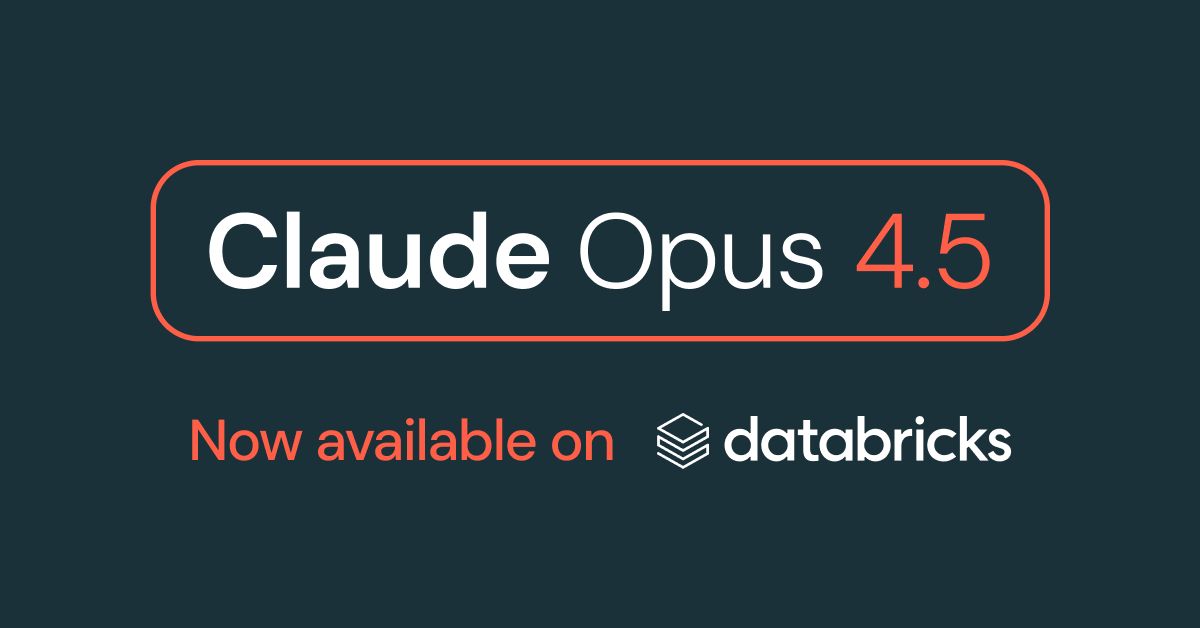 databricks's tweet image. We’re excited to share that @AnthropicAI&apos;s newest model, Claude Opus 4.5, is now supported in Databricks!

Opus 4.5 sets a new standard across coding, agents, computer use, and office tasks. It outperforms both Sonnet 4.5 and Opus 4.1 while delivering Opus-level intelligence at…