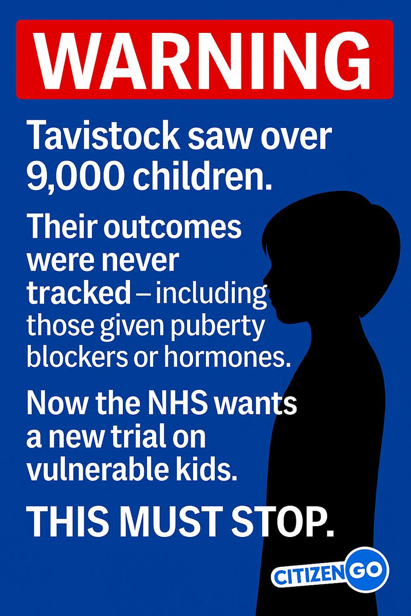 Tavistock saw 9,000 children.

They didn’t track what happened to them, including those put on puberty blockers.

Now the NHS wants to test blockers on a new generation of vulnerable kids.

This is a national scandal.
