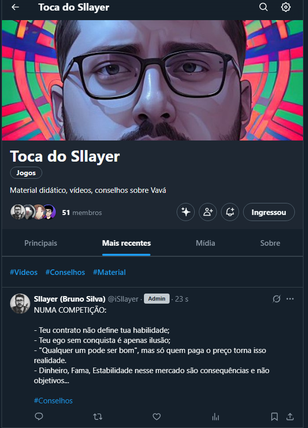 iSllayer's tweet photo. Pessoal... não sei se vcs repararam mas nessa última semana eu tenho postando muito material didático, conselhos, etc, aqui no twitter.... https://t.co/ZYg4yin919