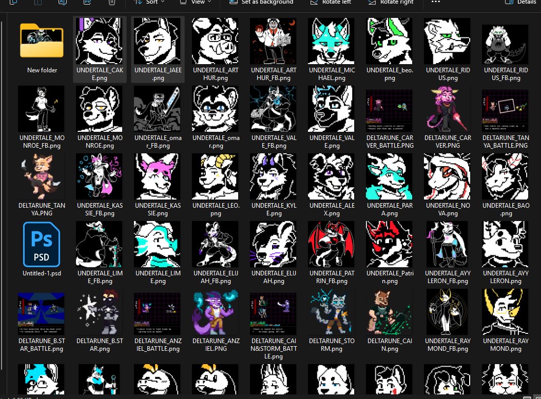 Man I should really post my art online. I barely do 😭
(anyway undertale and deltarune comms straight up doing pixel art for a few months)