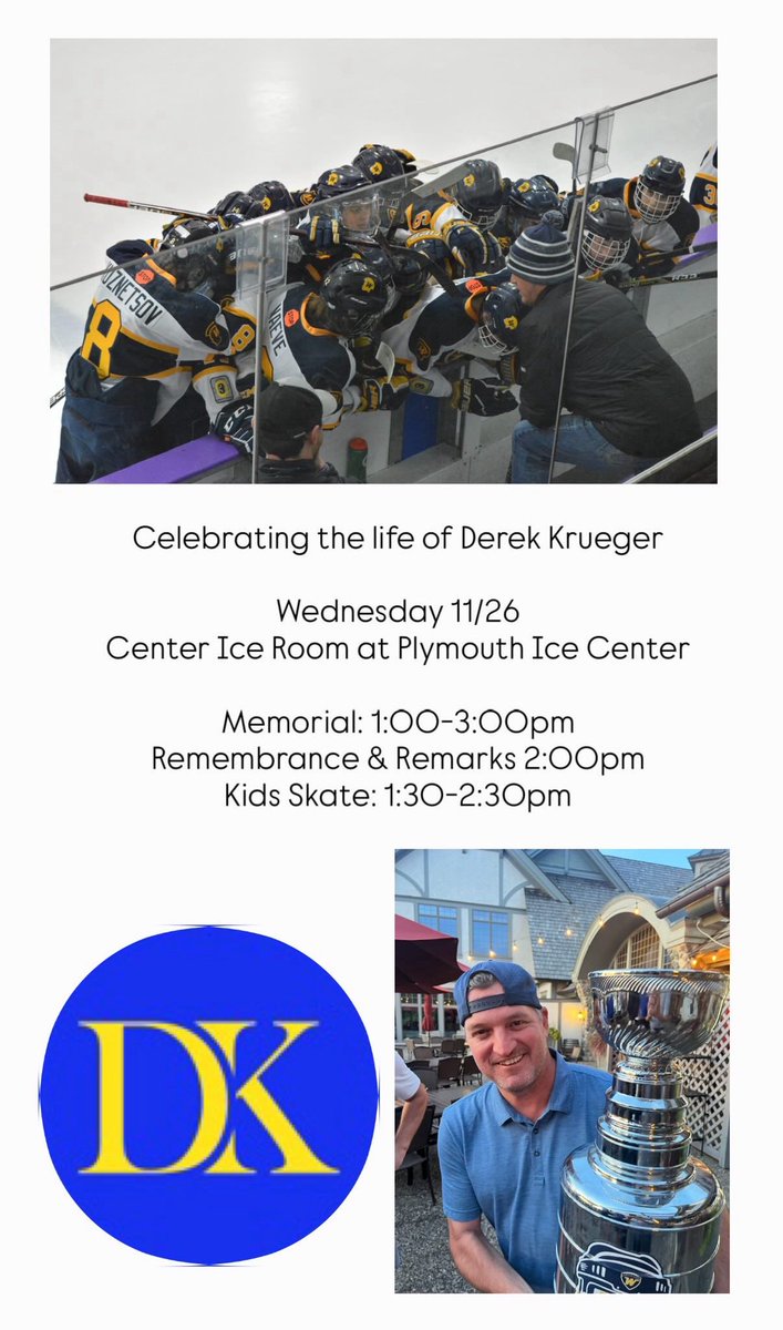 Please join us this Wednesday 11/26/25 to celebrate the life of Derek Krueger!