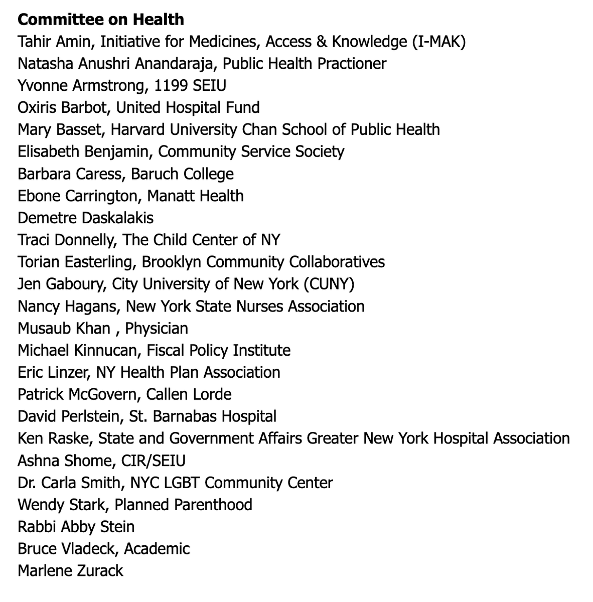 Committee on Health