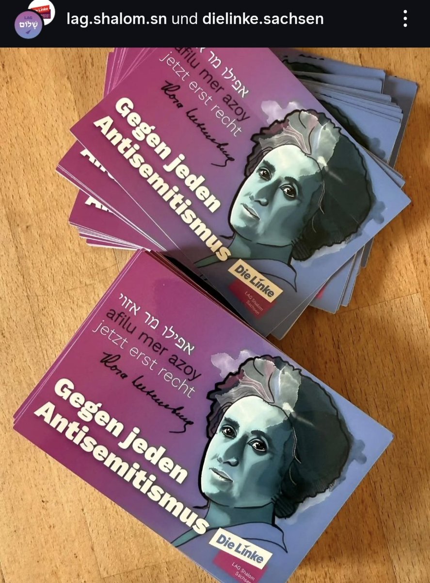LAG Shalom Sachsen: Luxemburg, eine antikoloniale und sozialistische Internationalistin und Verächterin des Zionismus ihrer Zeit, als Camouflage für die LAG Genozid?
Was kommt als nächstes? Liebknecht auf Aufklebern für den III. Weltkrieg? Marx für Privateigentum?