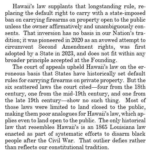 ヴァンパイア・ルールは「憲法修正第2条の権利を回避するための公然たる試みとして2020年に導入され、2023年に初めて州で採用されたが、建国時に承認されたより広範な原則のいずれにも当てはまらない」。