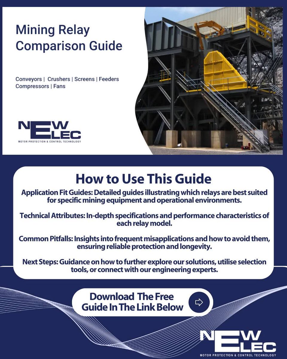 Our Mining Relay Comparison Guide breaks down exactly which NewElec relays are best suited for conveyors, crushers, screens, feeders, compressors, and fans.

newelec.co.za/ma-relay-deep-… 

#EngineeringResources #IndustrialControls #NewElec