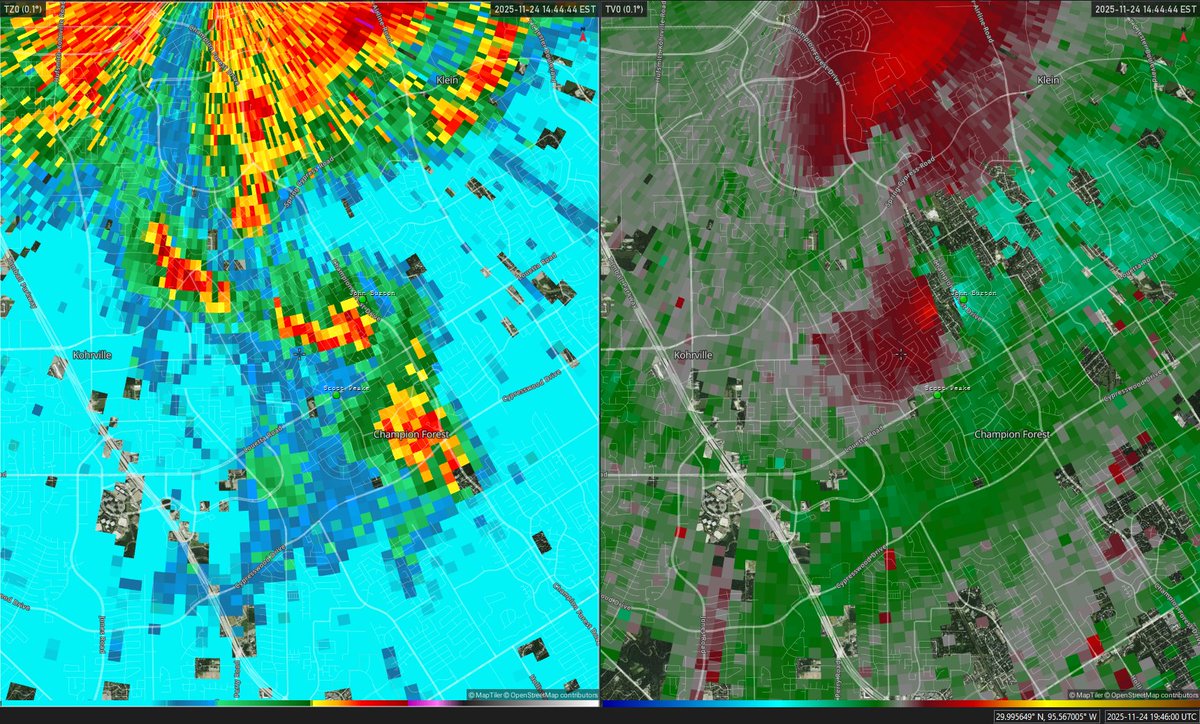 look at that, you can see the rfd surges happen on the terminal radar. ive never see anything like this
