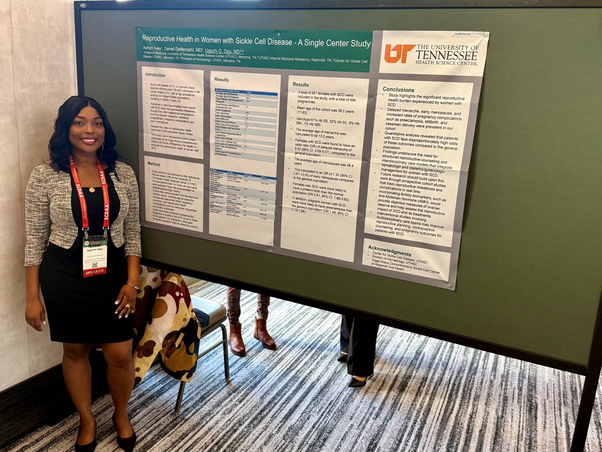 Congratulations to Dr. Ogu on winning the Best Abstract Award for Clinical Research at the Sickle Cell Disease Association of America annual meeting in Chicago. The abstract is titled, "Reproductive Health in Women with Sickle Cell Disease - A Single Center Study".