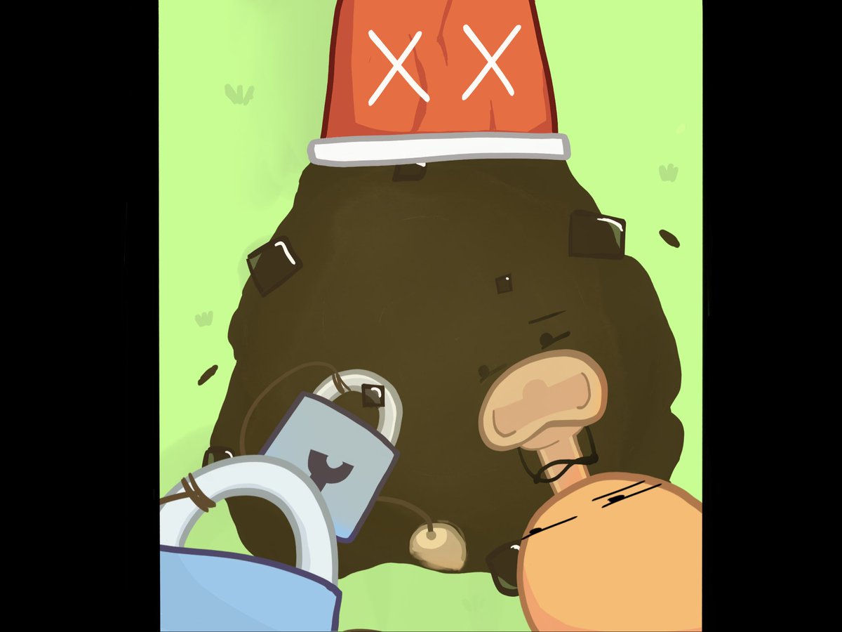 Ijustneedauserk's tweet image. I tried to make it as close to the art style as possible, and i couldn’t decide on One project so more might come out later  #osc #objectshowcommunity #BFPR #objectshow #battleforpetrock