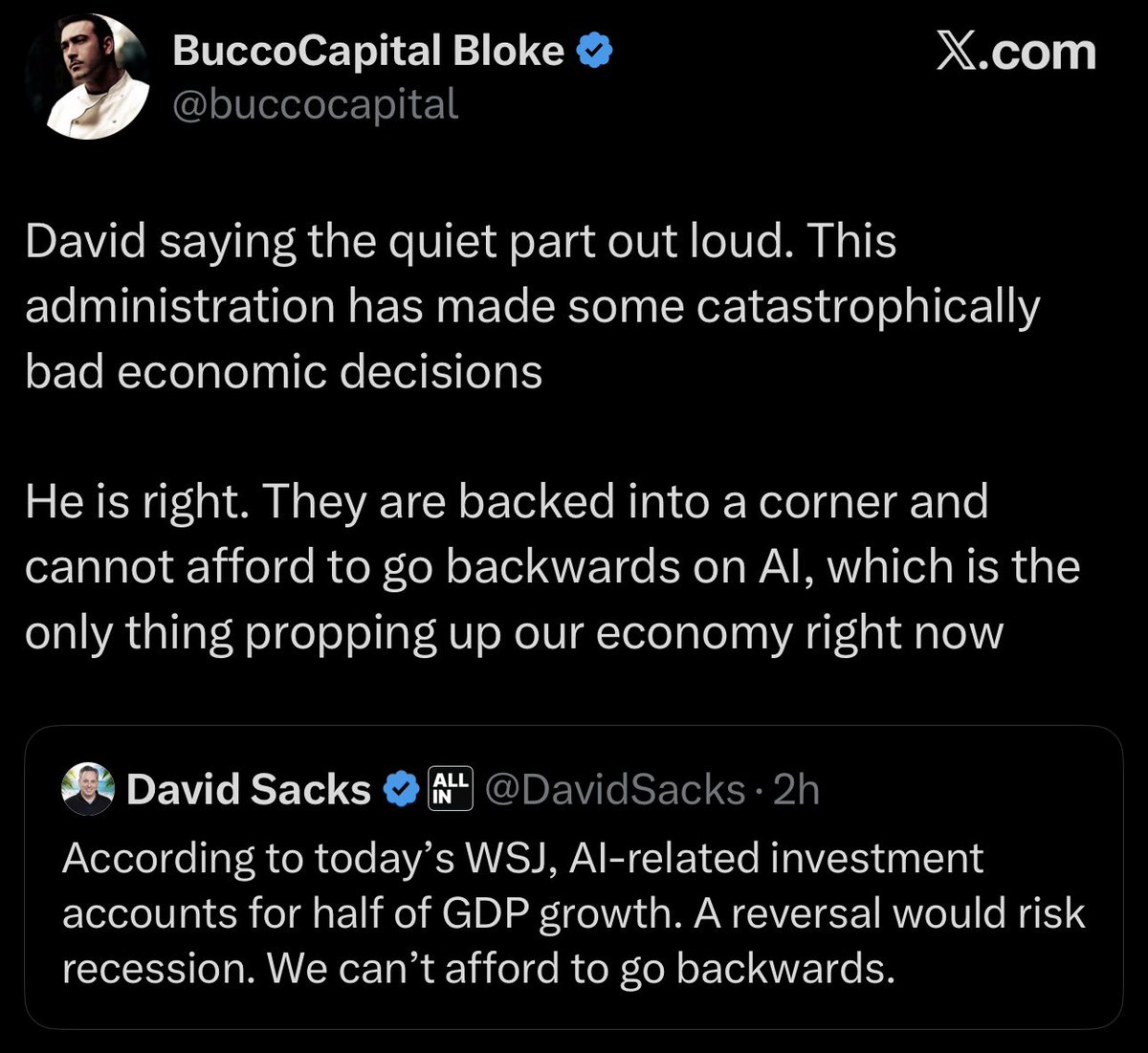 The Trump economy is being propped up by a giant speculative bubble of AI  and crypto, with a small group of people getting insanely wealthy and  everyone else getting screwed while the