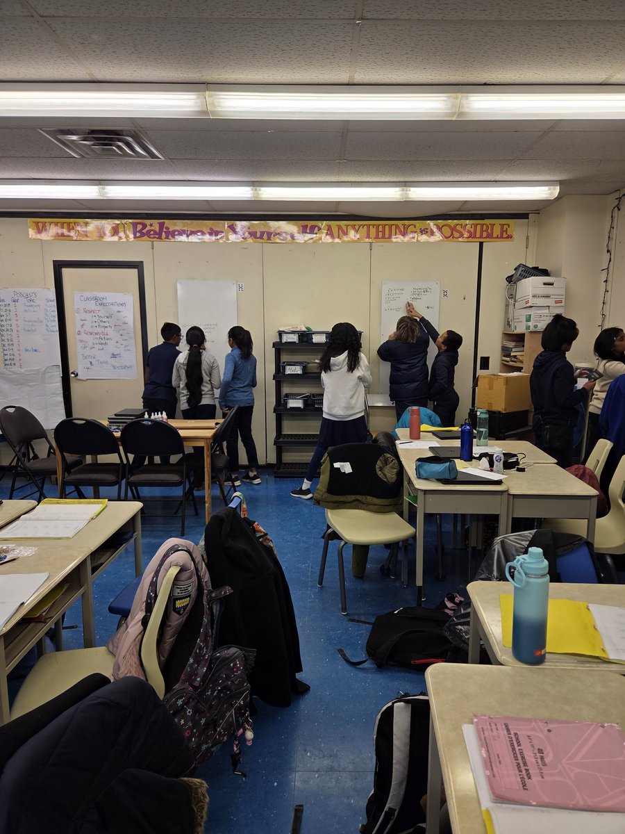 MrPsClassSEC's tweet photo. Working through some 4-step problems today...working together and talking it through! @campionchamps @pgliljedahl #grade8 #classof2026 #vnps https://t.co/66vWq3o5yi