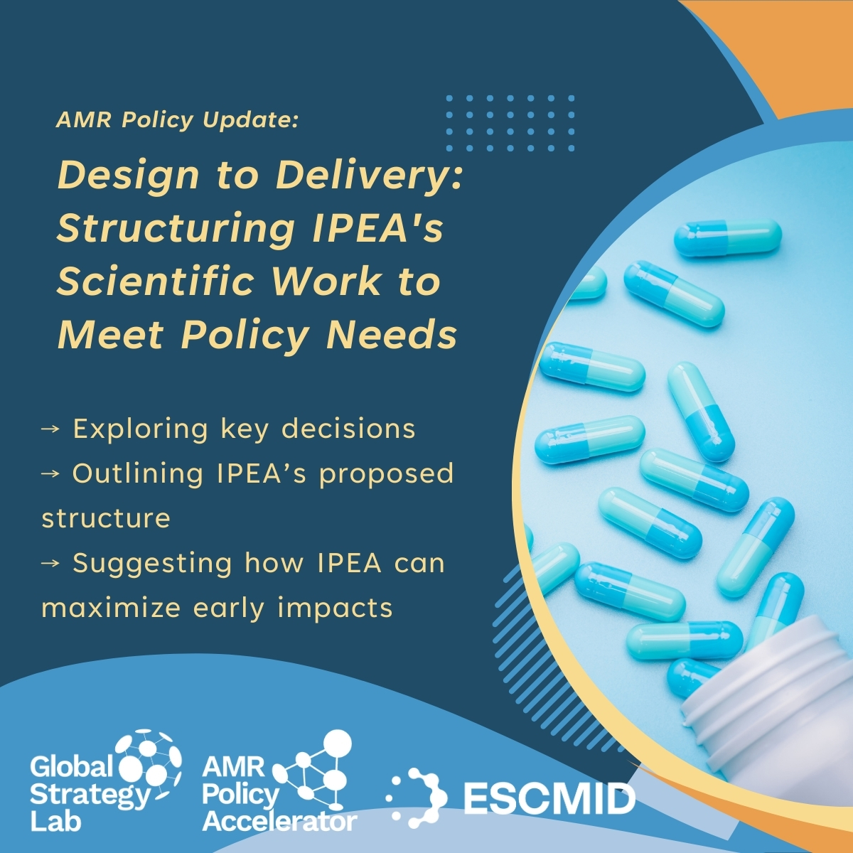 gstrategylab's tweet image. How can IPEA, launching this December, maximize its outputs to be timely, credible &amp;amp; equitable? 
This policy brief with @ESCMID explores how IPEA can organize its scientific work to ensure relevant, policy-responsive evidence on #AMR. 
📚amrpolicy.org/resources/desi…