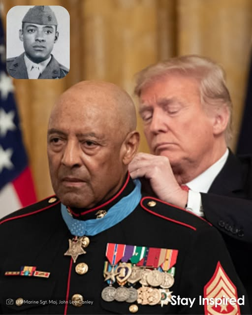 CONGRATULATIONS! U.S. Marine Sgt. Maj. John Lee Canley the 1st living Black Marine to receive nation’s highest military honor, the Medal of Honor. Canley was in fact born in Caledonia, Arkansas, in 1937. At 15, he joined the Marine Corps using documentation belonging to his older