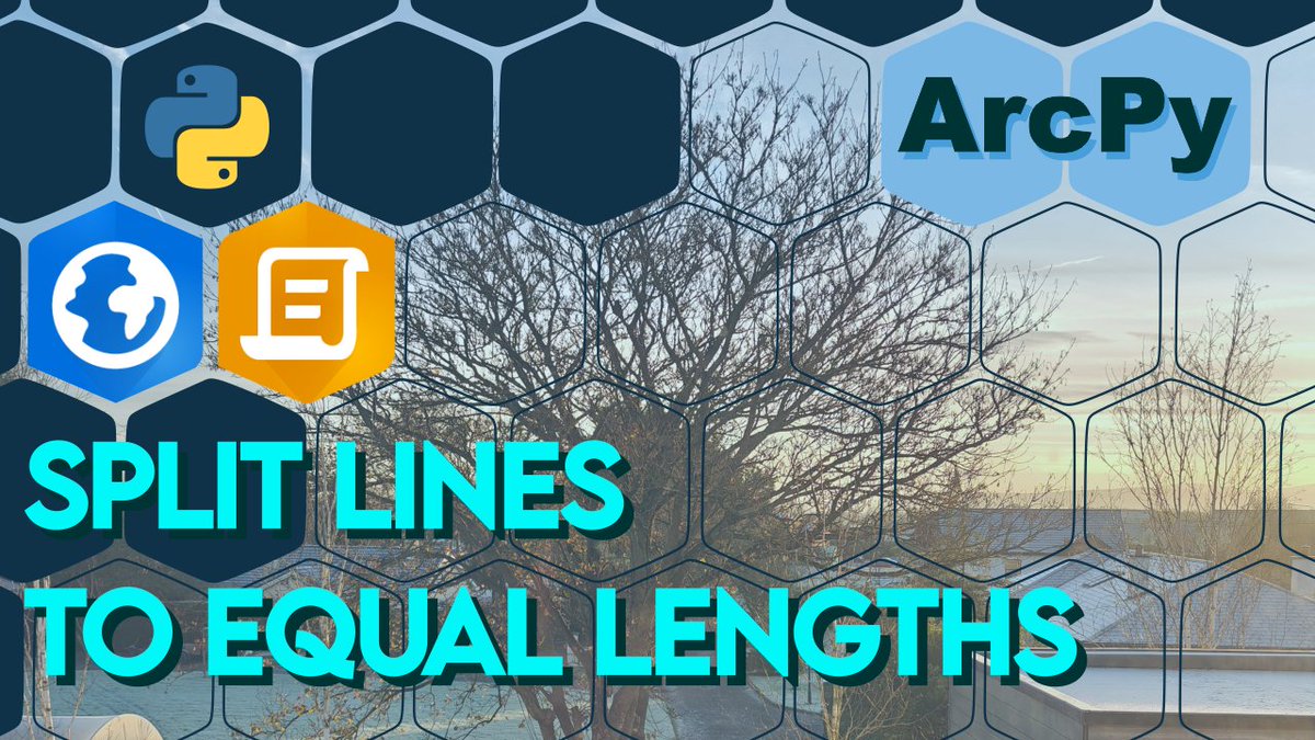 _geospatiality's tweet image. Split polylines into segments of equal lengths using #ArcPy for #ArcGISPro 

youtu.be/CU5gvV_Uc-w