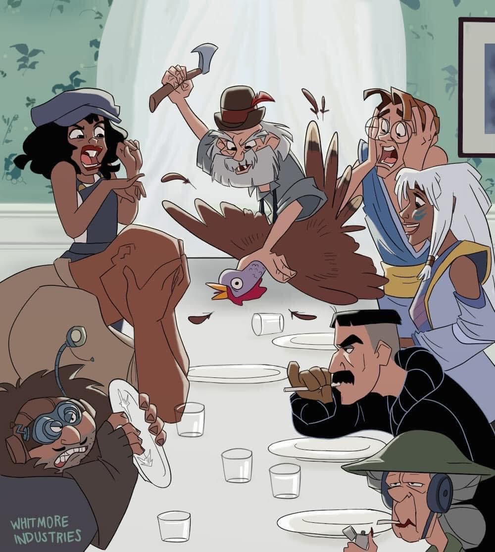 AtlantisTLE's tweet image. We’re getting ready for Thursday with one of our favorite fan art pieces! We wish you a Happy Thanksgiving. 🦃 

Artwork by Whitmore Industries. 

💠 #AtlantisisWaiting