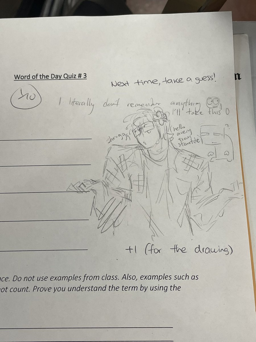 binarycircuitss's tweet photo. avery saved me from getting a 0 😢 at least its something lol https://t.co/zsdyA6yfvf