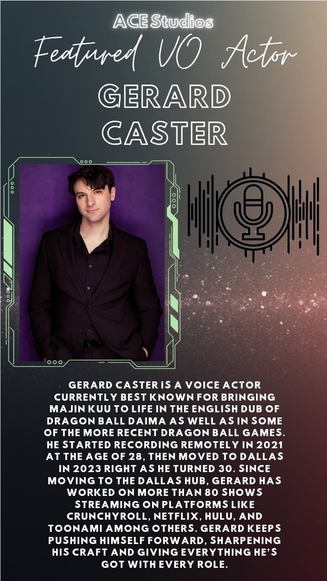 ACE Studios Featured VO Actor of the week!🎙🎭

》 Gerard Caster
<a href="/GerardCaster/">Gerard Caster</a> 
gerardcaster.com
imdb.com/name/nm1274011…

#voiceover #voiceacting #VOactors #voiceactor