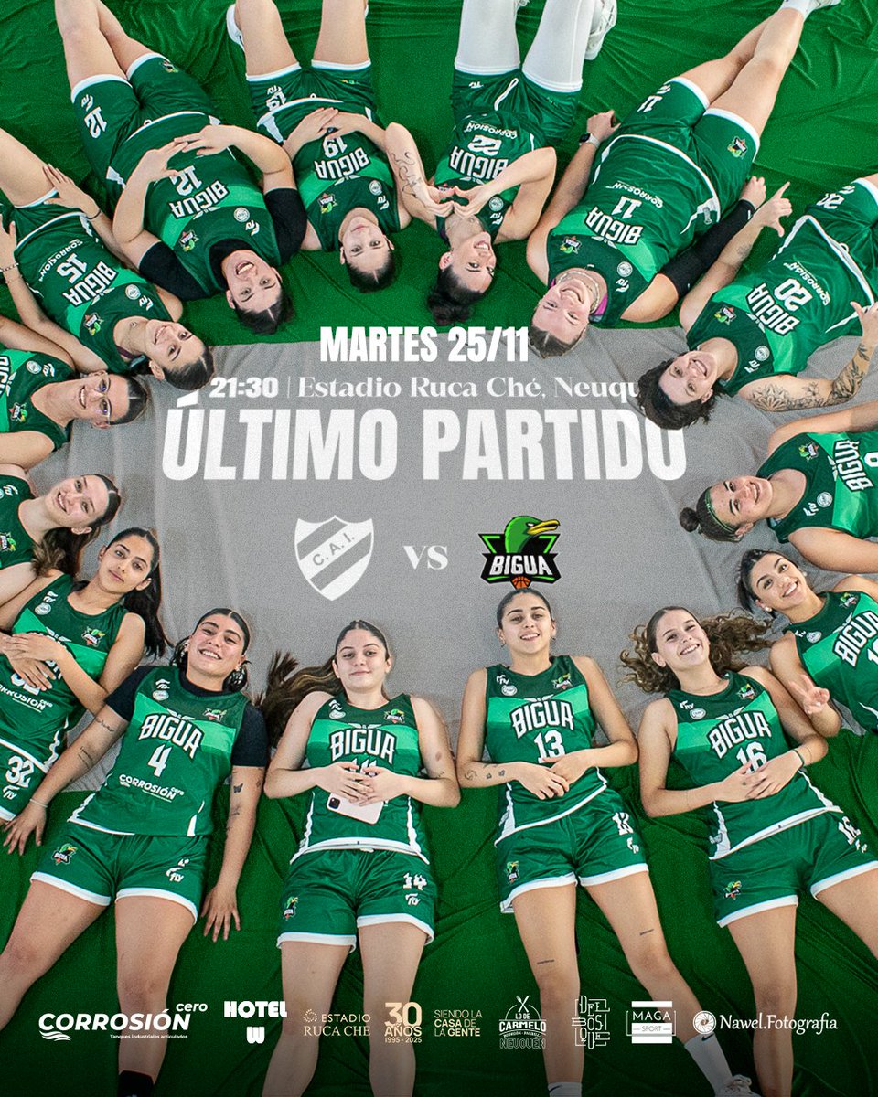🆚Mañana jugamos la última fecha de la temporada regular ante independiente por la @laligafemenina_arg, pero ya con la calsifiación asegurada al primer cuadrangular de playoffs. 💚

🏟️Los esperamos a todos en el ruca, Vamos Bigua!!