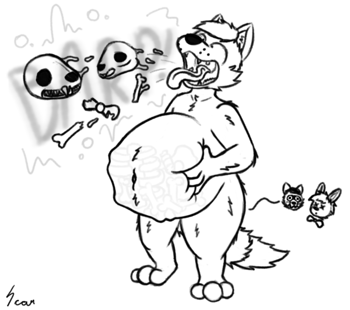 A rare sight for sure... bones that is~ |3

They definitely are a nice trinket to keep after you've been neatly gurgled away... adding nicely onto my soft ass~

Might as well keep you as a neat lil conversation starter... might lead to a few more skulls too..~ &lt;3