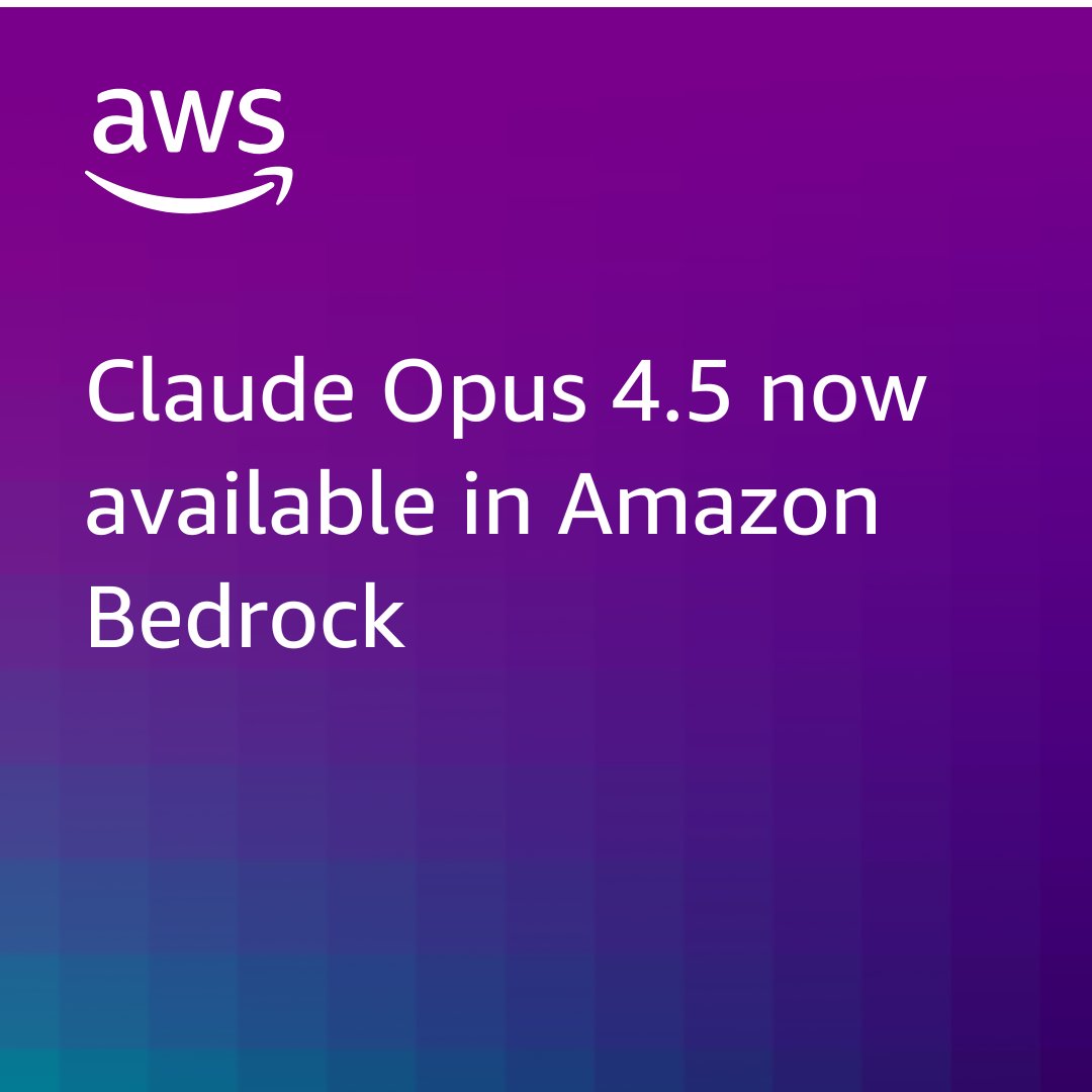 AWS_Partners's tweet image. Game-changing AI is here. Meet Opus 4.5. 🤖 go.aws/43NhypQ

Setting new standards in coding, vision processing, and enterprise tasks—now at one-third the cost. 

The most capable model outperforming both Sonnet 4.5 and Opus 4.1.

Experience the difference. 🔗