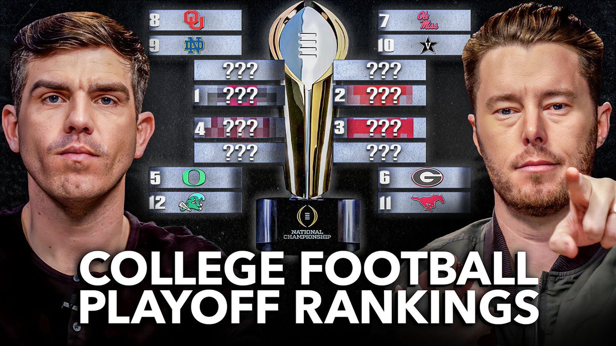 JakeCrain_'s tweet image. 🔥NEW CFB PLAYOFF RANKINGS!!

🏆 WHO GETS A TOP 4 SEED/BYE?

🙋‍♂️ THESE TEAMS CAN WRECK IT

😭 THIS BIG BRAND WILL STAY HOME

🤪 WE ARE SET UP FOR CHAOS!!

LINK: youtu.be/bx2inGsC02I?si…