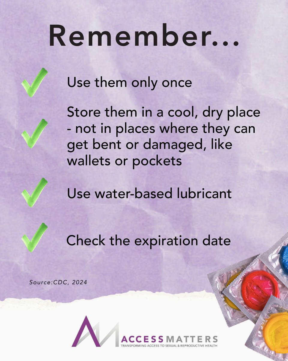 It's #MethodMonday! Today, we are talking about #externalcondoms. 

To learn more about birth control and access different options in Southeastern Pennsylvania, call AccessMatters' Information Hotline at 21r5-985-3300 or text the hotline at 833-667-3377.