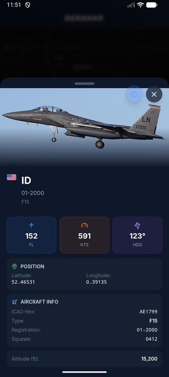 Esranur664's tweet image. You can track some fighter jets in real time on the new Deradar Android app (will be released soon)