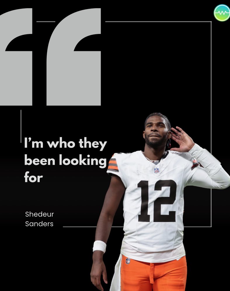 WagerWire's tweet photo. Is it really perfect timing?!?⌚️💫

After Shedeur Sanders won his first ever start he was given the QB1 job for next week, is he finally the answer to the Browns QB problems?🐶🤔 https://t.co/7ZVL9bIIo5