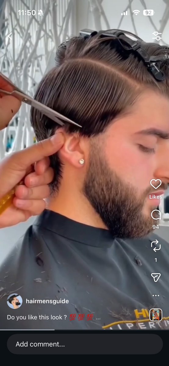 tangerine3tree's tweet image. “Why don’t you like doing men’s cuts?”

Cause sometimes you have to do THIS AROUND THE EAR WITH VERY SHARP SCISSORS
