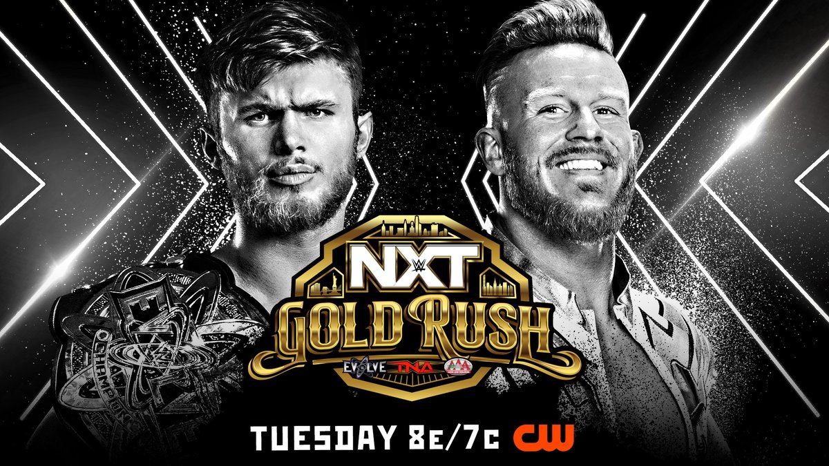 WWENXT's tweet image. 4️⃣ Titles will be on the line TOMORROW during Week Two of #NXTGoldRush!

Which Championship Match are you looking forward to the most?! 👀

📺 8e/7c on @TheCW