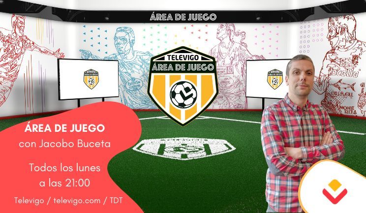 ⚽ ÁREA DE JUEGO
⏰21:00 
📢  <a href="/jacobobuceta/">Jacobo Buceta</a> 
👇 Invitados
➡️ Moncho Carnero 
➡️ Xaime Escudeiro | <a href="/jaimeescudeiro/">Jaime Escudeiro</a> 
➡️ Alberto Bravo | <a href="/ABravoCameselle/">Alberto Bravo</a>  de <a href="/desmarquecelta/">ElDesmarque Celta</a> 
⬇️Síguenos en Directo
📺 TDT | 155 de R 
📲 Televigo.com