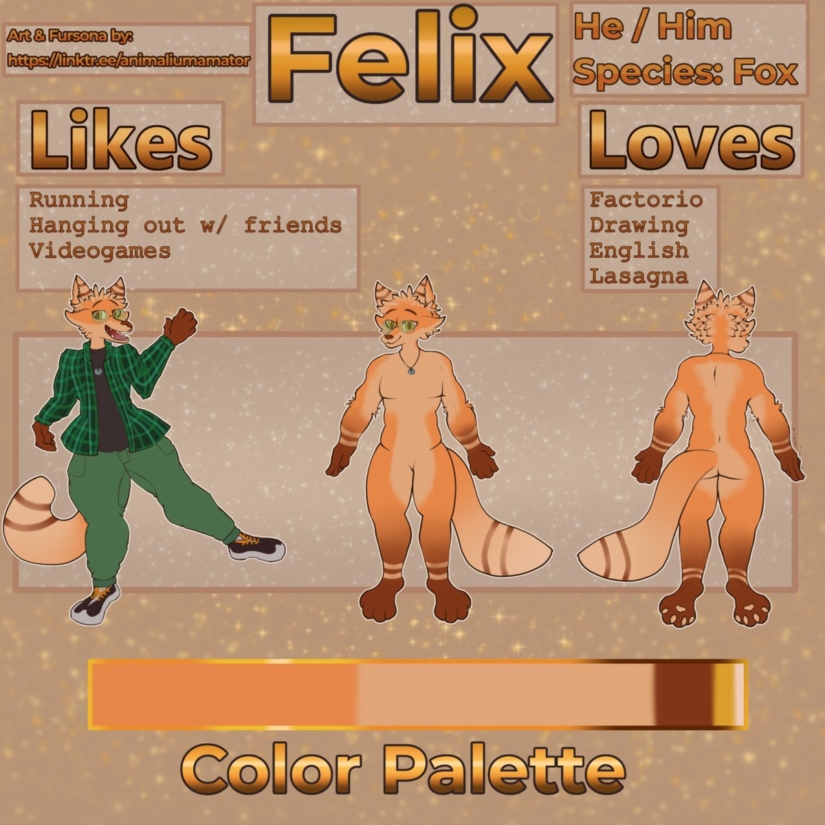 AnimaliumAmator's tweet image. Finally drew my fursona&apos;s reference page/sheet x3

He&apos;s inspired by the Tibetan fox and maybe in some other time i&apos;ll make it a hybrid between the Tibetan fox and a Red fox, but i&apos;m extremely happy with how it turned out!

#furry #fursona #refsheet #referencesheet #fox #oc