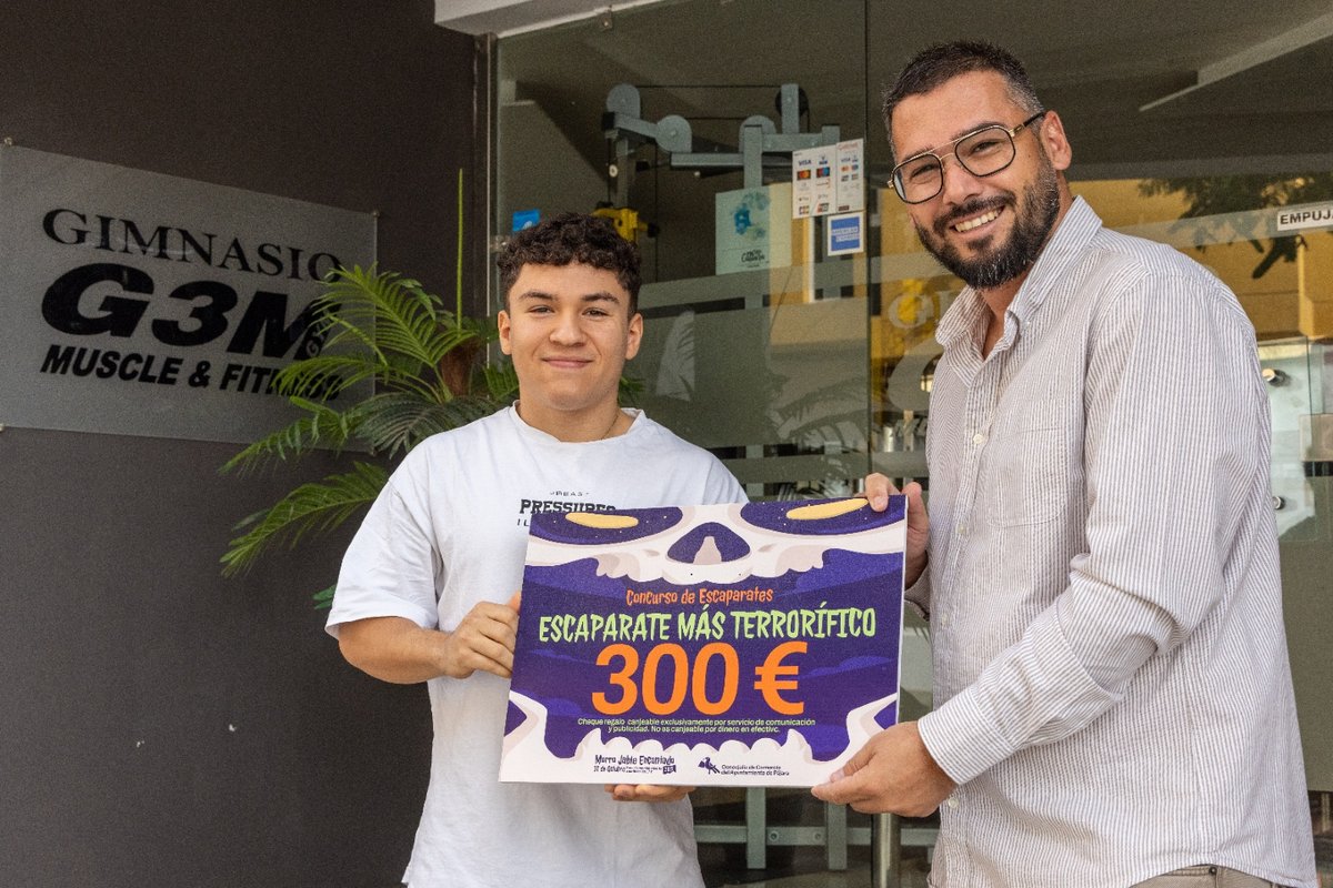 aytopajara's tweet image. 👻 Repartimos los premios a los ganadores y las ganadoras del Concurso de Escaparates de ‘Morro Jable Encantado’.

🏆 Primer premio: gimnasio G3M.
🏆Premios: Marisma Sport y Minimarket Medusa.

¡Enhorabuena! 🎉

#Comercio #Pájara #Premios