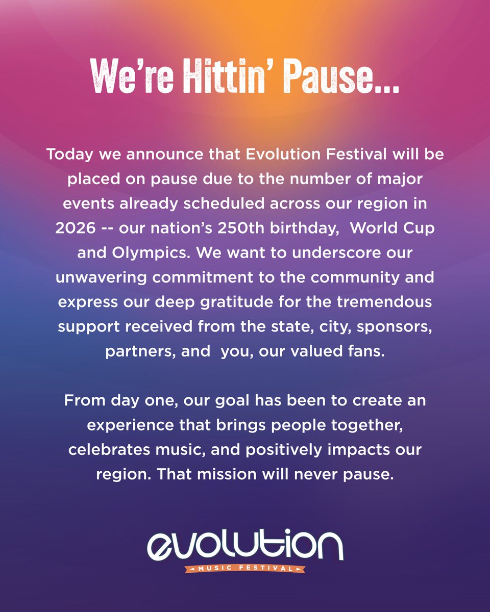 Evolution Festival tweet media