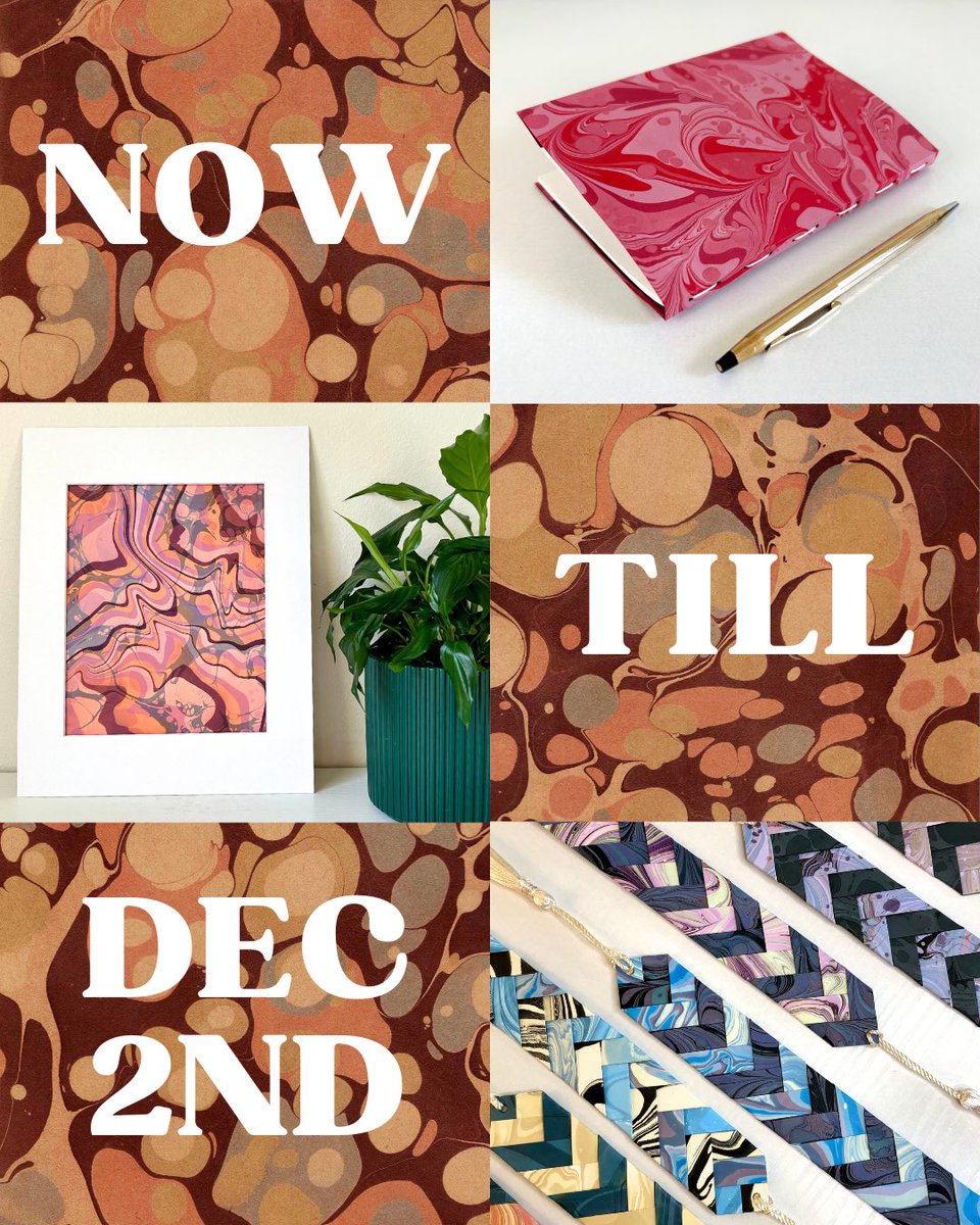 nautiluspaper's tweet image. I’m running a small shop sale from now until Dec 2nd: 25% off any orders of 2 or more items on my Etsy page! 

Notebooks, bookmarks, &amp;amp; more 📒🔖🎨📚

Thanks so much for supporting my artwork ✨

#notebooks #handmadebookmarks #handmadegifts #etsyshop