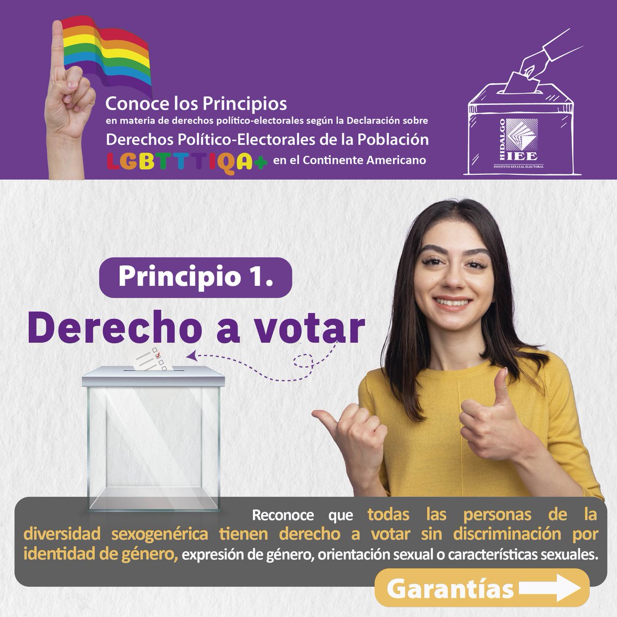 IEEHidalgo's tweet image. 👥🏳️‍🌈 🏳️‍⚧️|| Es importante garantizar que las personas con orientación sexual, identidad de género, expresión de género y características sexuales no normativas puedan acceder y participar en los escenarios democráticos en condiciones de igualdad y libre de discriminación.
🔎 Por…