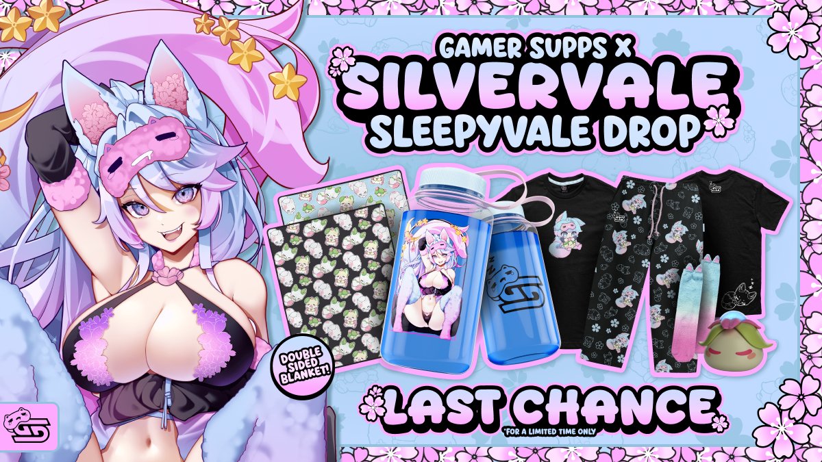 SLEEPY COZY DROP ENDING SOON! 
Get it before it's gone!!
🌙 gamersupps.gg/Silver💤