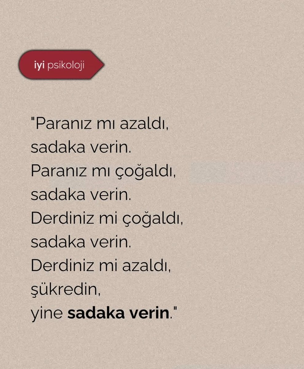 sadaka verin.