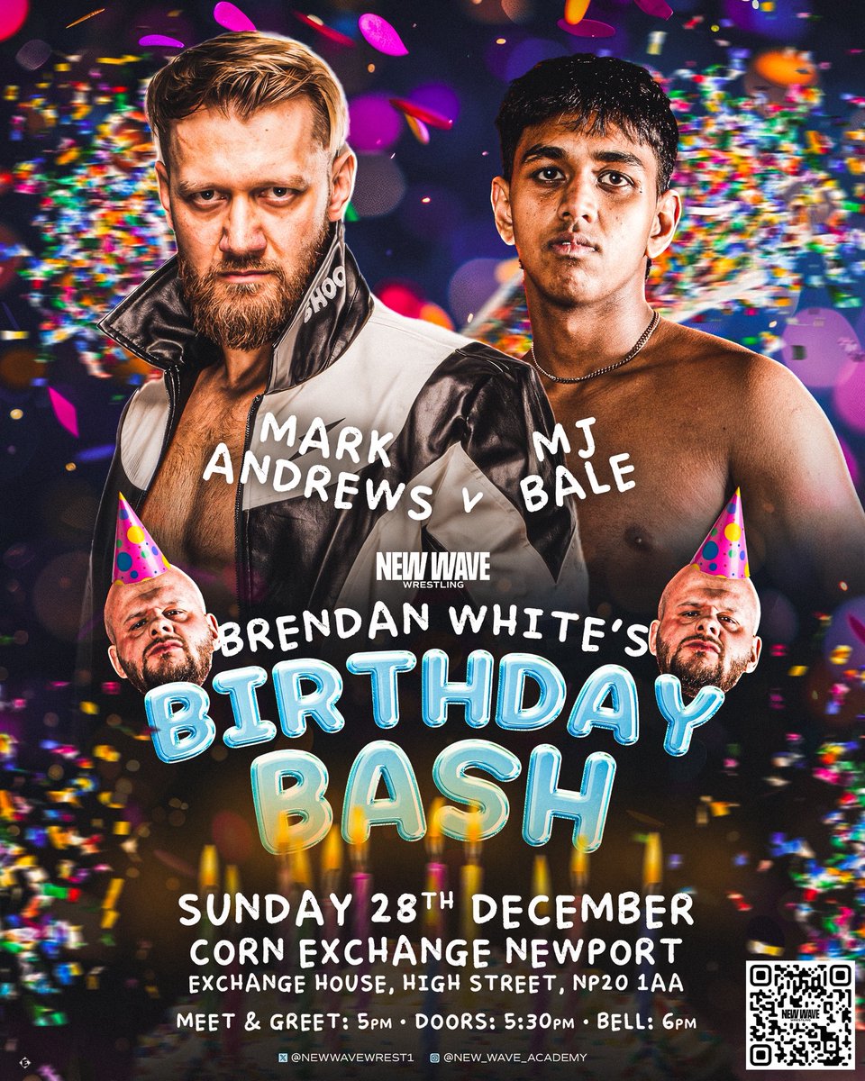 NewWaveWrestli1's tweet image. MJ Bale made his professional wrestling debut this year and he did it in shocking fashion beating Brendan White. Since then he’s gone on to have an impressive 2025? How about we end the year with a bang! The biggest match of MJ Bales career goes down at the Birthday Bash as he…