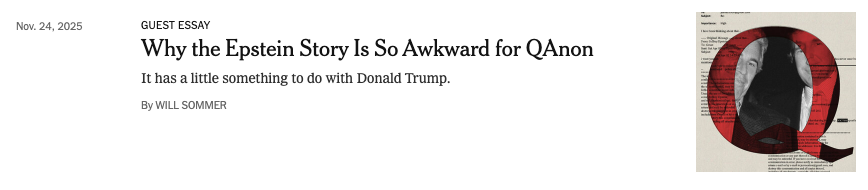 MazMHussain's tweet image. The New York Times is publishing literally daily editorials and stories about Epstein with the running theme that every single one of them completely ignores his documented intelligence ties. Its like reading Pravda at this point you just read it to see what the regime line is.