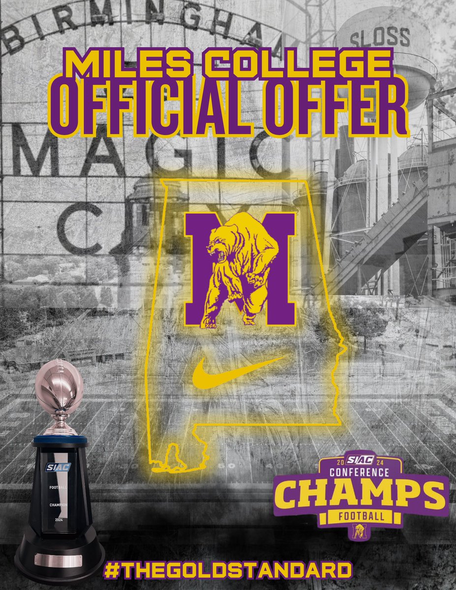 #AGTG Blessed to receive an offer from Miles College‼️‼️‼️
<a href="/coachcdudley/">Charlie Dudley</a> 
<a href="/Coach_QSpellman/">Quinderra J. Spellman</a> 
<a href="/Real_CoachHall/">Clayton Hall</a> 
<a href="/CoachMack_FB/">Coach Mack</a> 
<a href="/CoachScott_97/">Coach Scott</a> 
<a href="/CaneCoachHodges/">Jonathan Hodges</a> 
<a href="/vicwhartoniii/">Vic Wharton III</a> 
<a href="/Louisburg_FB/">Louisburg College Football</a>