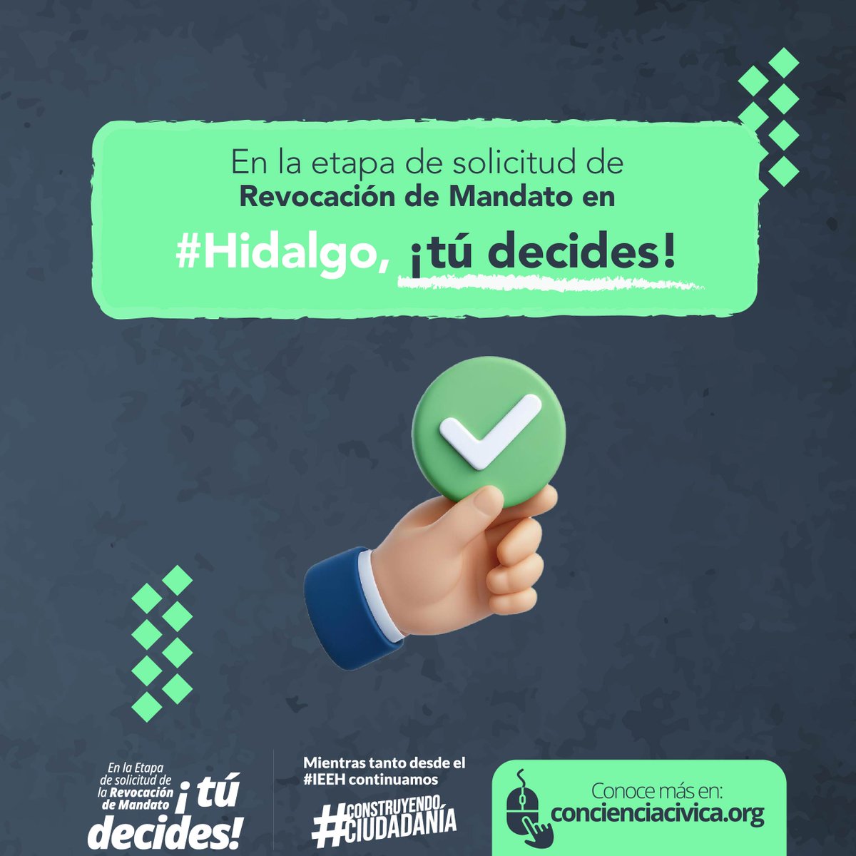 IEEHidalgo's tweet image. 🔵 💬 || La aplicación móvil “Apoyo Ciudadano”, permite que el respaldo a la solicitud de Revocación de Mandato se realice de manera práctica y segura desde un dispositivo móvil. Este material explicará de forma clara para qué sirve la App y cómo fortalece la transparencia del…