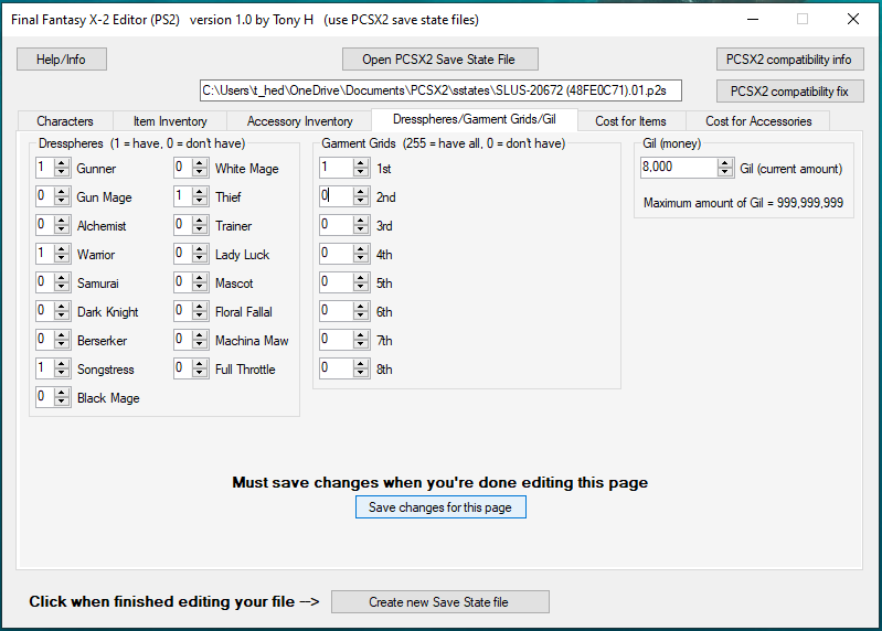 Final Fantasy X-2 Editor (PS2) Added romhack.ing/database/conte…