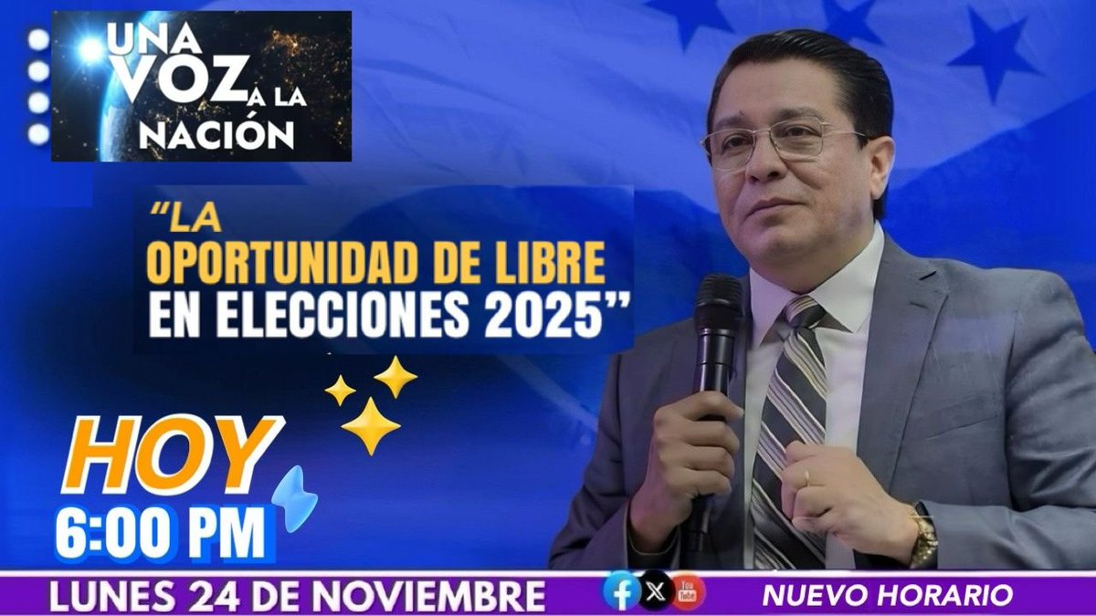 RoySantosC's tweet image. 𝐄𝐍 𝐍𝐔𝐄𝐕𝐎 𝐇𝐎𝐑𝐀𝐑𝐈𝐎 𝐄𝐒𝐓𝐀 𝐒𝐄𝐌𝐀𝐍𝐀-𝐋𝐀 𝐎𝐏𝐎𝐑𝐓𝐔𝐍𝐈𝐃𝐀𝐃 𝐃𝐄 𝐋𝐈𝐁𝐑𝐄 𝐄𝐍 𝐄𝐋𝐄𝐂𝐂𝐈𝐎𝐍𝐄𝐒 𝟐𝟎𝟐𝟓- 𝐔𝐍𝐀 𝐕𝐎𝐙 𝐀 𝐋𝐀 𝐍𝐀𝐂𝐈Ó𝐍
#LUNES 24 de Noviembre | 6:00pm
#Conéctese al programa y #Sintonice a través de nuestras Redes Sociales:…