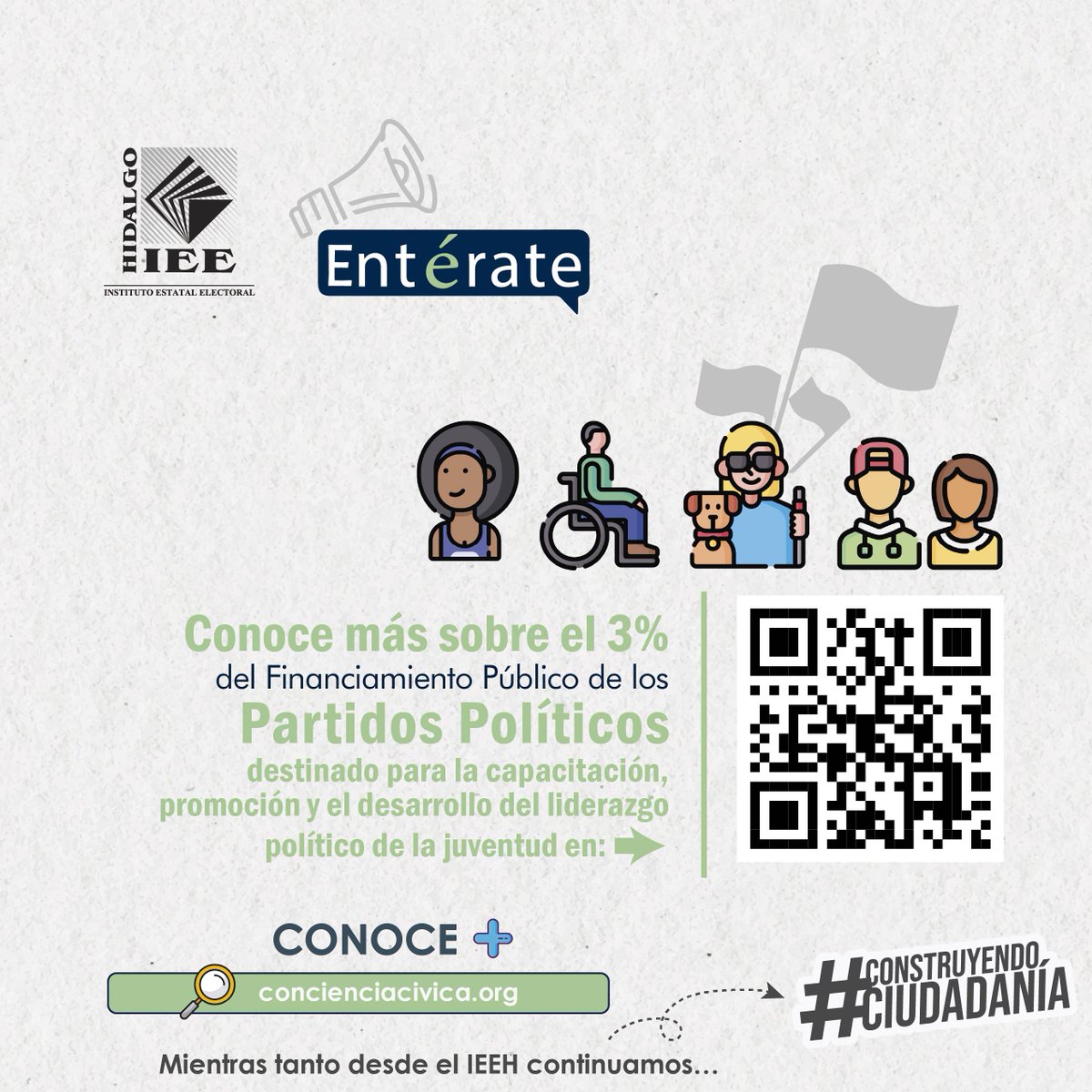 IEEHidalgo's tweet image. 🟣 #IEEHInforma | Uno de los objetivos principales del Financiamiento Público de los Partidos Políticos, es establecer criterios orientadores y pautas de actuación para la realización de actividades relacionadas con la capacitación, promoción y desarrollo del liderazgo político…
