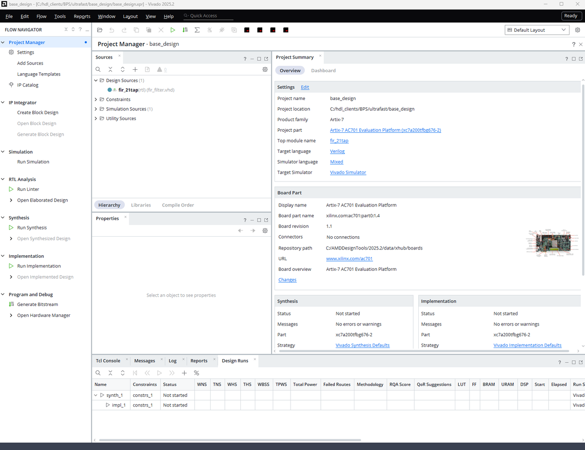 ATaylorFPGA's tweet image. Like the new look Vivado in 2025.2