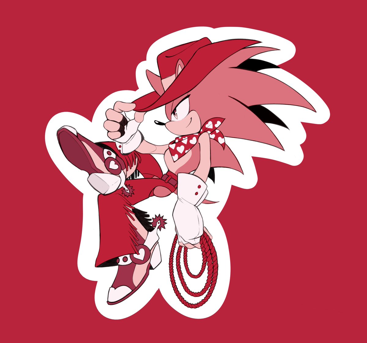 Revisited my pink pony sonic design since I felt I could do much better, and much better it looks 💕