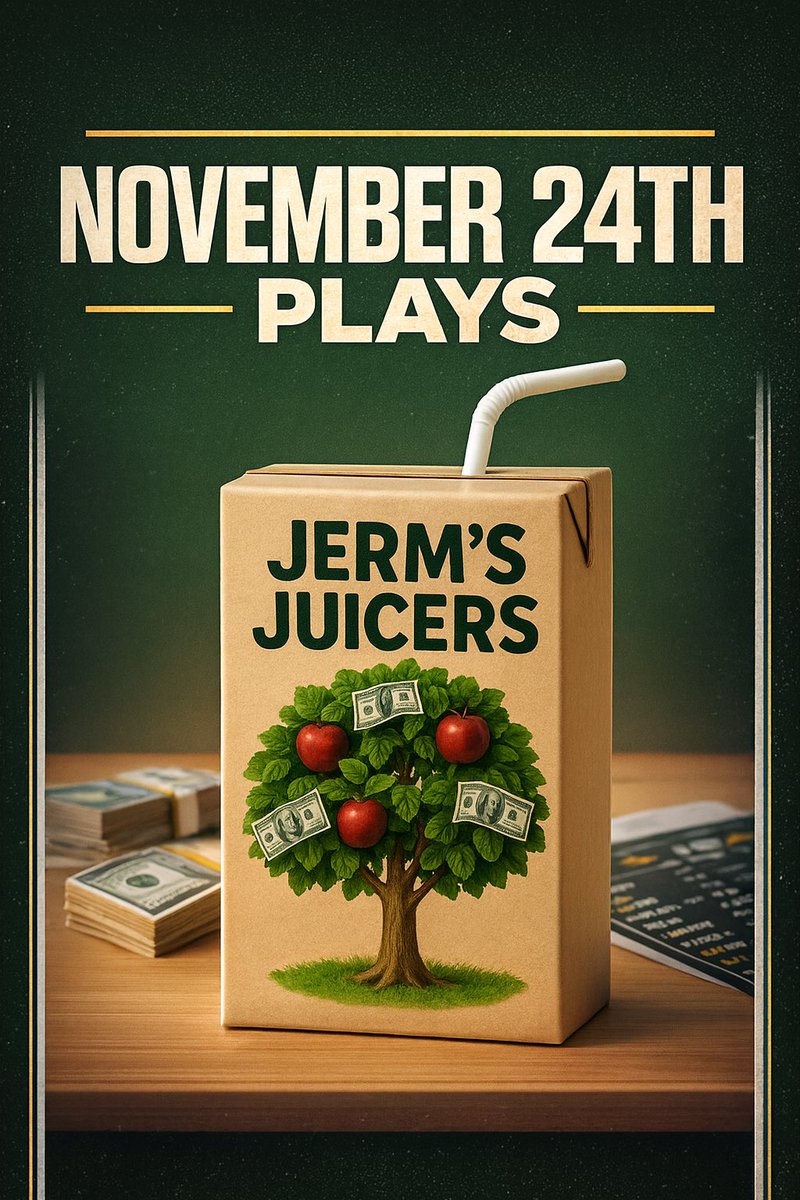 Some of my plays today will be in this thread. Join my free discord for all my picks. Up over 39 units in November! #FreePicks #Gambling𝕏 #SportsBetting #Betting 

discord.gg/Gc5TEDsv3