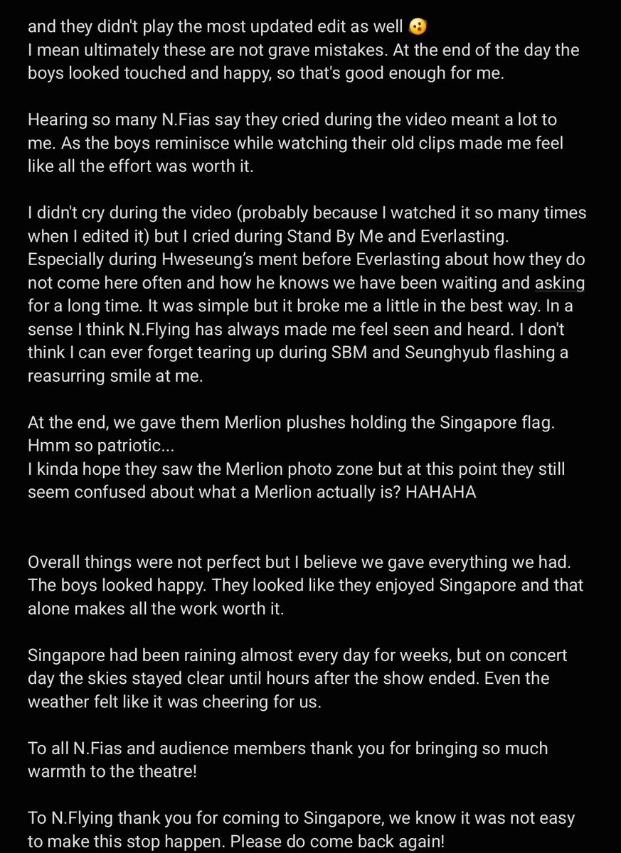 fivedoubletwo's tweet image. My post &amp;amp;CON4 in Singapore reflection...
#NFlyinginSG #엔플라잉 
I don&apos;t think I can ever forget this.