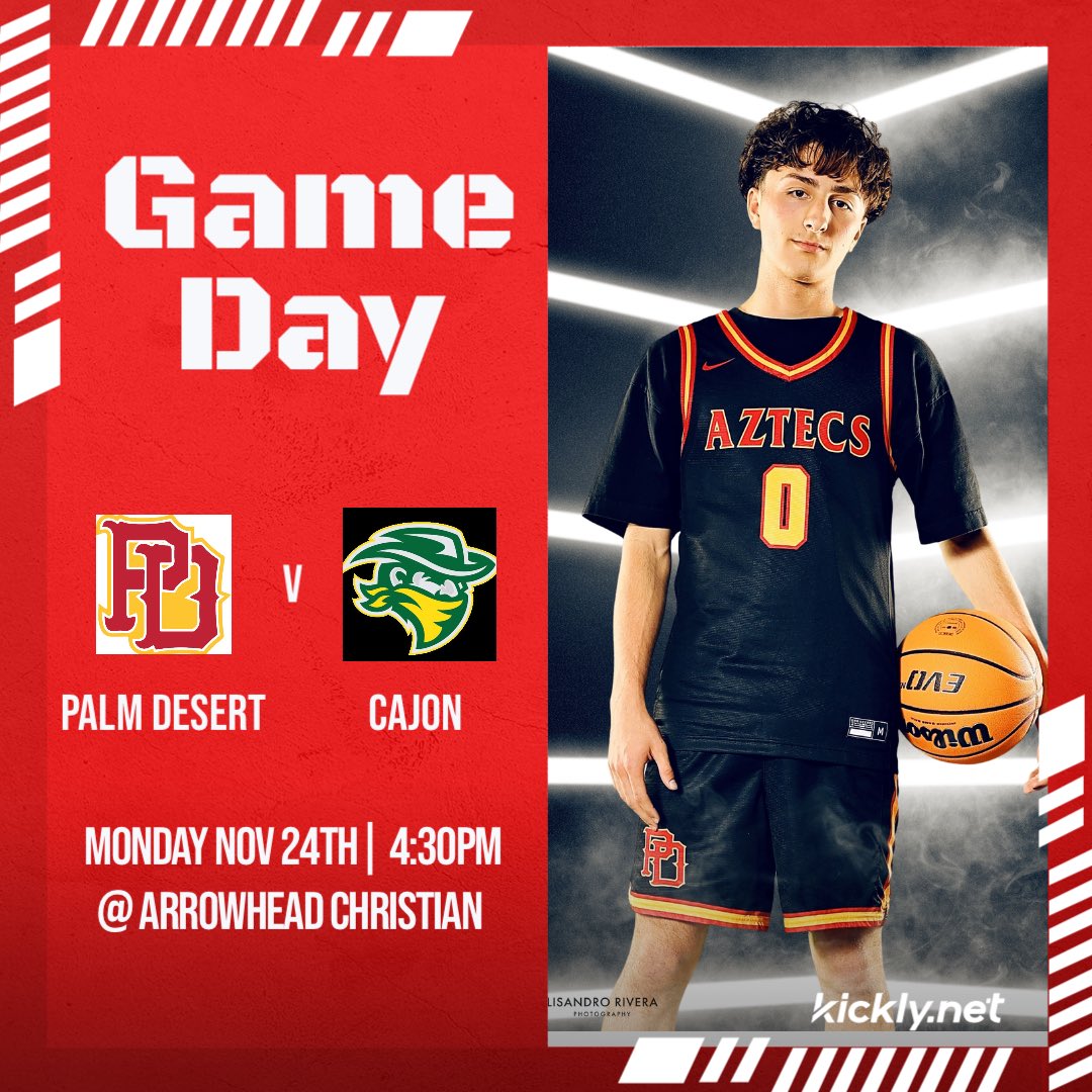 🔴 GAMEDAY 🟡

📆 - Monday November 24th, 2025

🕔 - 4:30pm 

🆚 - Cajon   

🏠- Clash of the Coast Tournament 
@ Arrowhead Christian High School